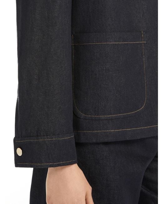 Max Mara Black Studio Amico Straight Hem Polo Top