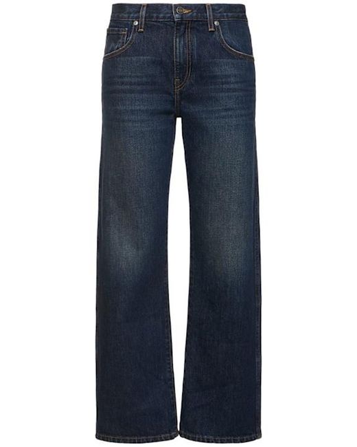 Khaite Blue Kerrie Mid Rise Straight Jeans