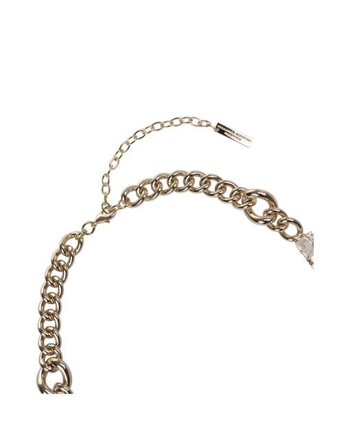 Ermanno Scervino Metallic Embellished Chain Necklace