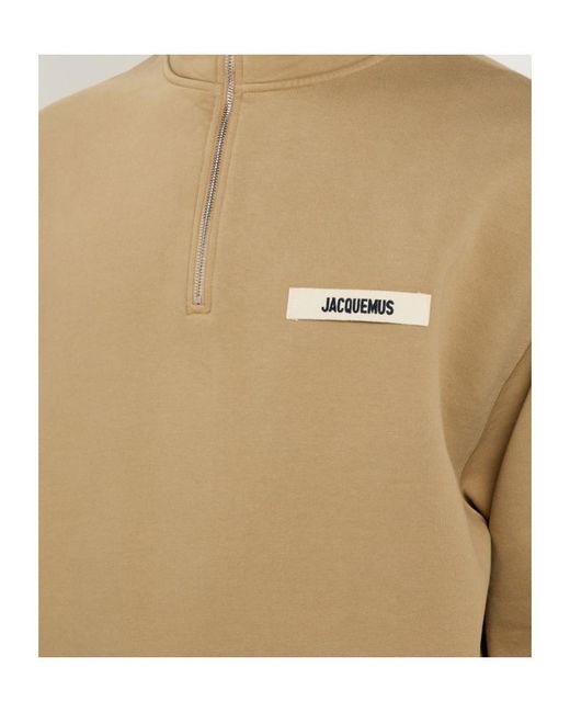 Jacquemus Natural Le Camionneur Gros Grain Cotton Sweatshirt for men