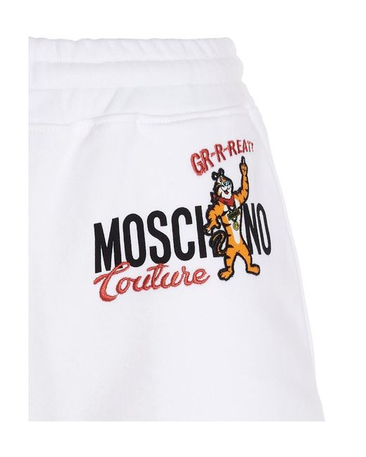 Moschino White X Kellogs' Logo-Printed Track Shorts