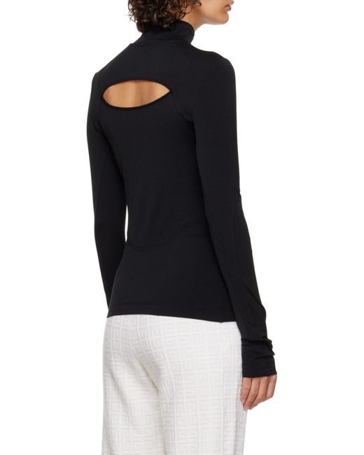 Givenchy Black Digged And Cut Stretch Knitted Pullover