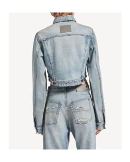 Balenciaga Blue Denim Cropped Jacket