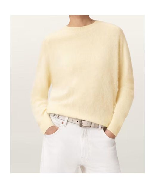 AllSaints Natural Rebel Cashmere Crew Neck Jumper
