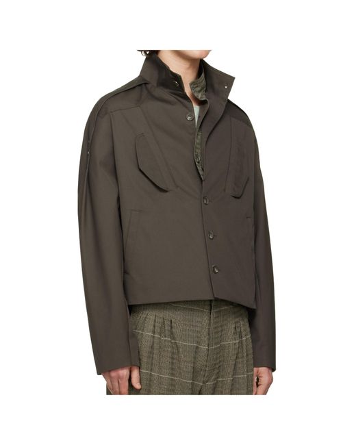 Kiko Kostadinov Brown Egreta Jacket for men