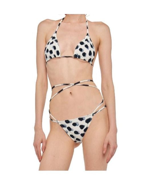 Norma Kamali White Criss Cross Bra Bottom