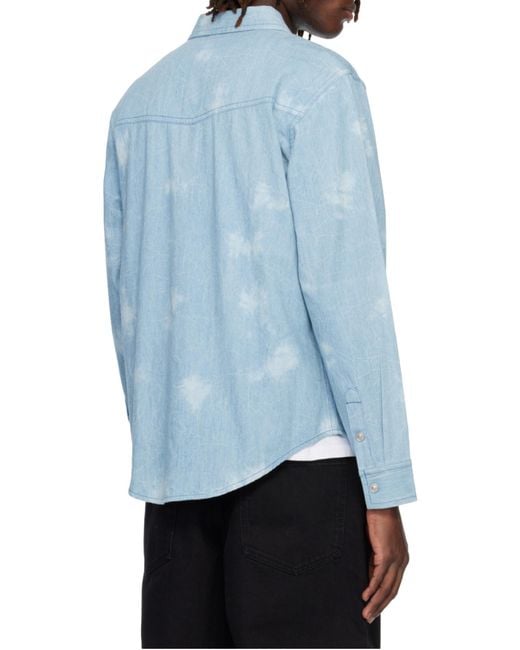 Isabel Marant Blue Tasco Washed Denim Shirt for men