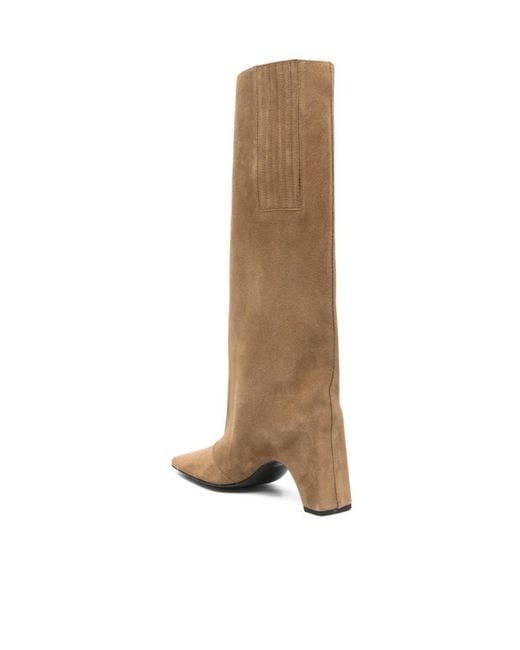 Coperni Natural Square-Toe Pull-On Boots