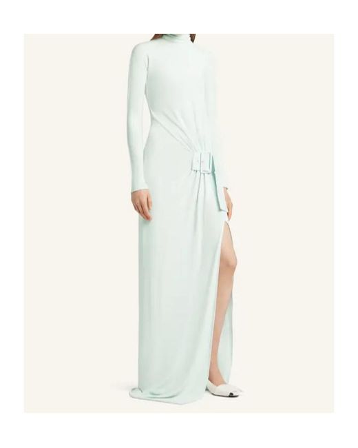 Courreges White Buckled Long Dress