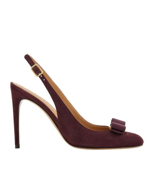 Ferragamo Brown Vara Bow Slingback