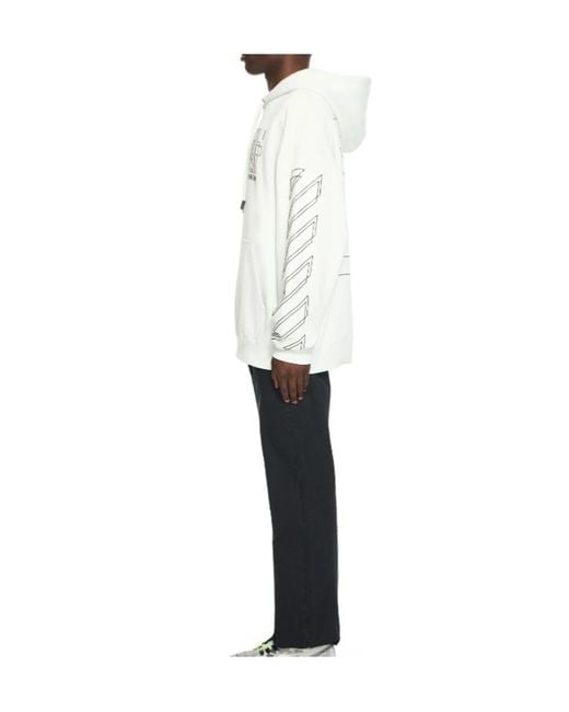 Off-White c/o Virgil Abloh White Outline Double Arrow Skate Hoodie for men