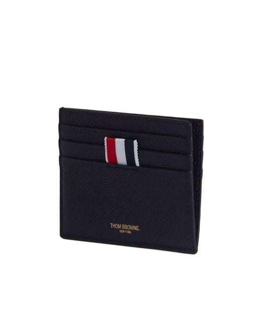 Thom Browne Black Classic Logo Detailed Cardholder for men