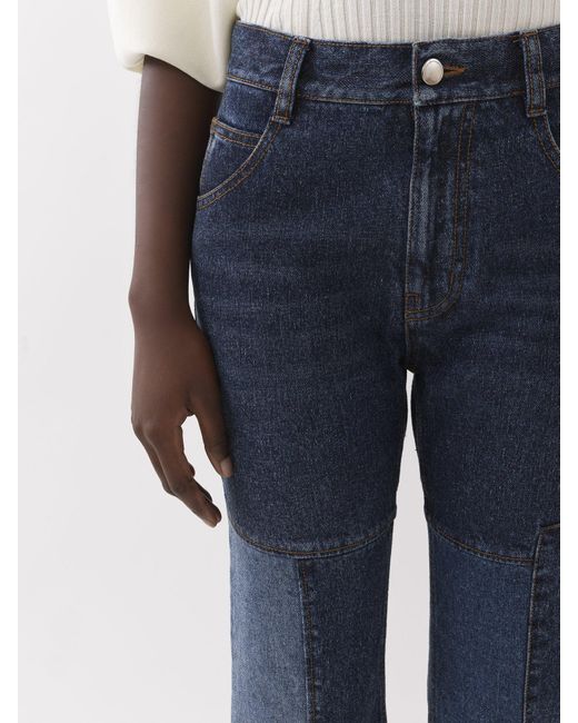 Chloé Blue Chloé Cropped Flared Jeans