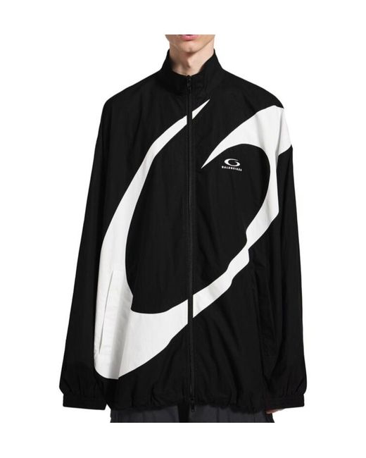 Balenciaga Black Loop Sports Icon Tracksuit Jacket for men