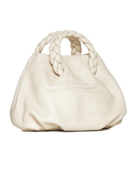 Hereu White Bombon Braid Detailed Small Crossbody Bag