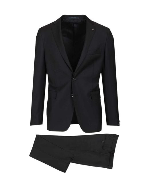 Tagliatore Black Single Breasted Two-Piece Suit for men
