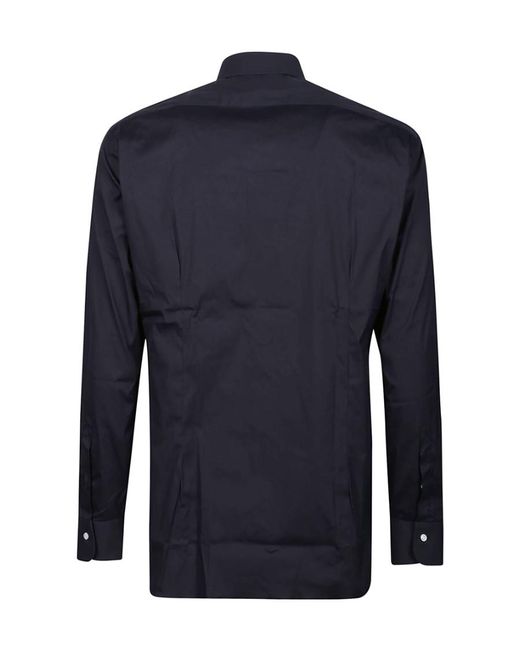 Barba Napoli Blue Barba Classic Long Sleeve Shirt for men