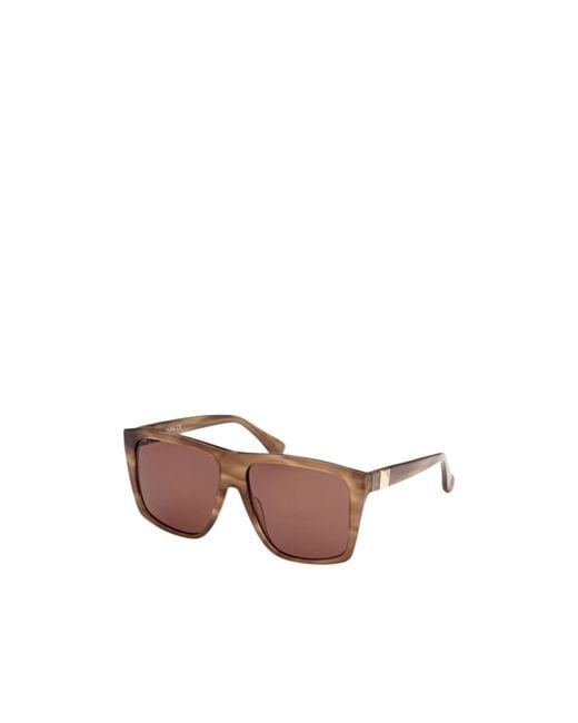 Max Mara Pink Square Frame Sunglasses