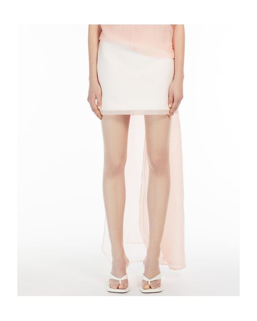 Sportmax Pink Zip Detailed Mini Skirt