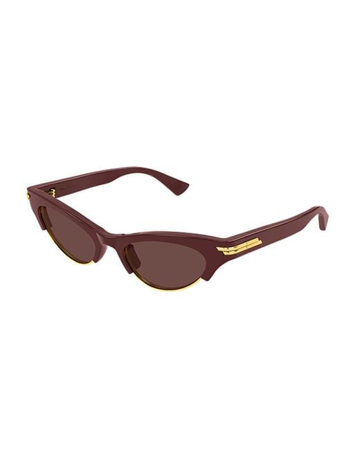 Bottega Veneta Brown Eyewear Cat Eye Frame Sunglasses