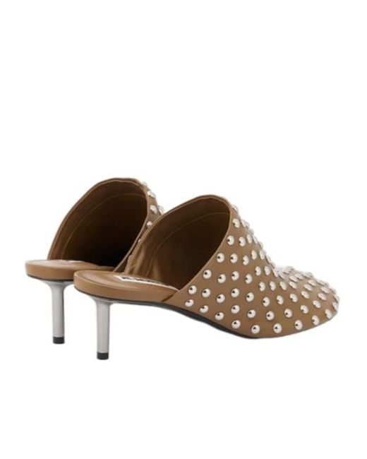 Jil Sander Multicolor Studded Leather Mules
