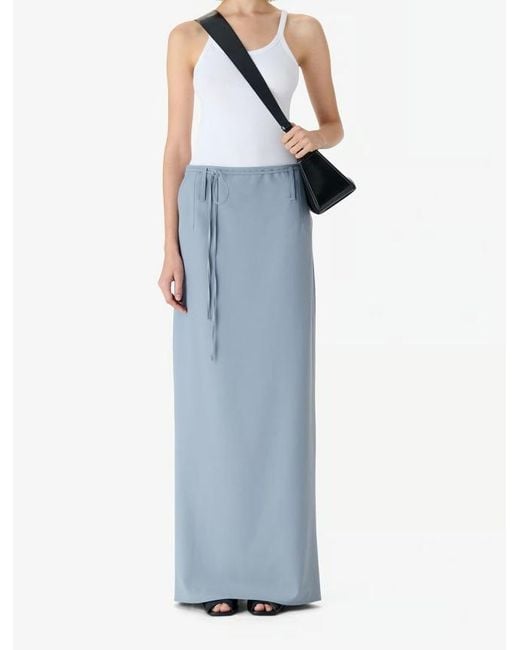 IRO Gray Belt Loop Midi Skirt