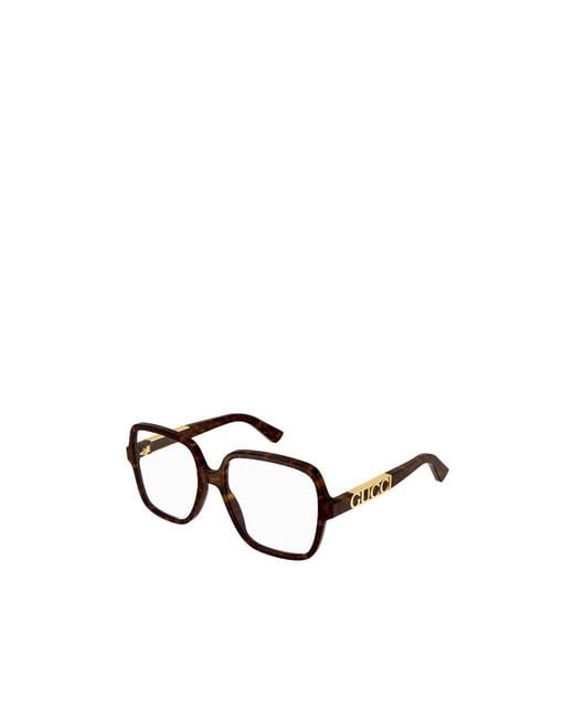 Gucci White Eyewear Square Frame Glasses