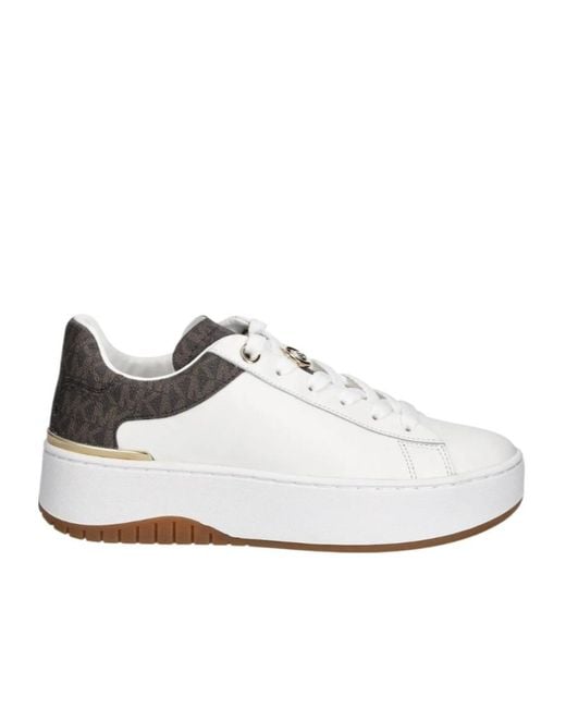 MICHAEL Michael Kors White Dottie Platform Sneakers