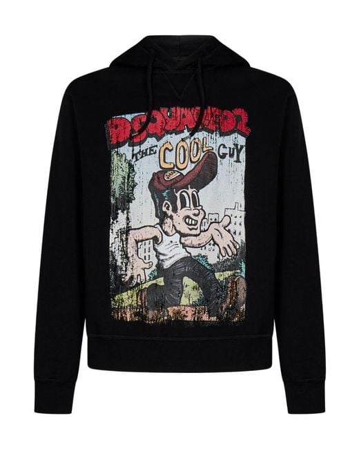 DSquared² Black Sweatshirt for men