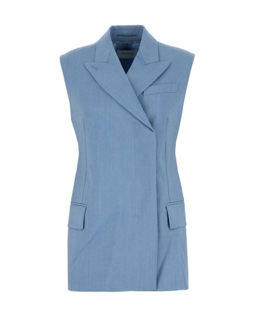 Sportmax Blue Ilex Sleeveless Jacket