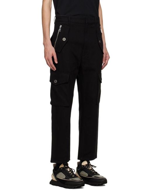 Balmain Black Cargo Trousers for men