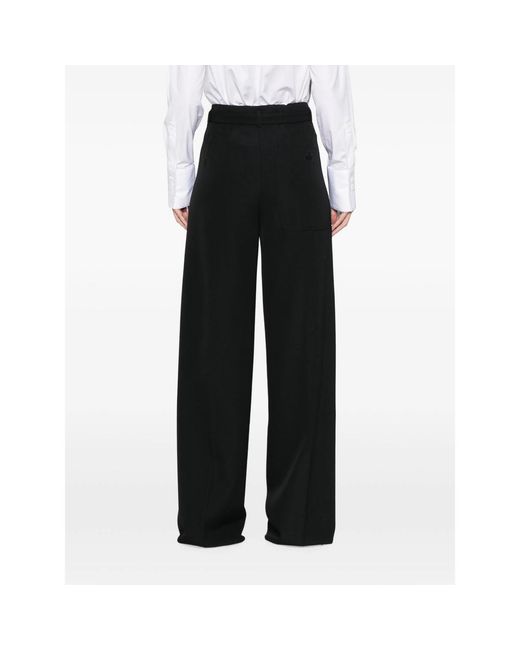 Seafarer Black Belted Wide-Leg Trousers