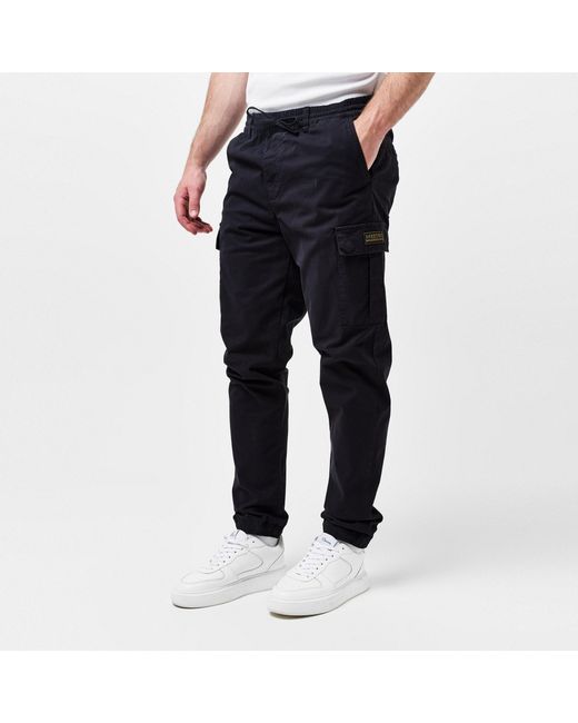 Barbour Black Logo-Detail Cargo Pants for men
