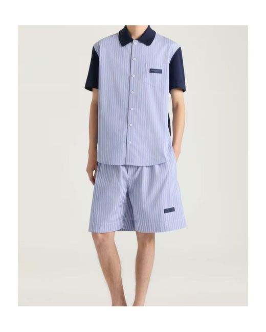 Givenchy Blue Striped Bermuda Shorts for men