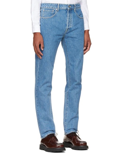 KENZO Blue Baraslim Fit Jeans for men