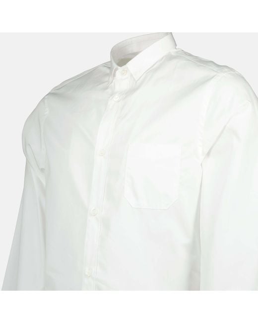 Prada White Long-Sleeved Button-Up Shirt for men