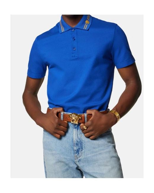 Versace Brown La Medusa Reversible Belt for men