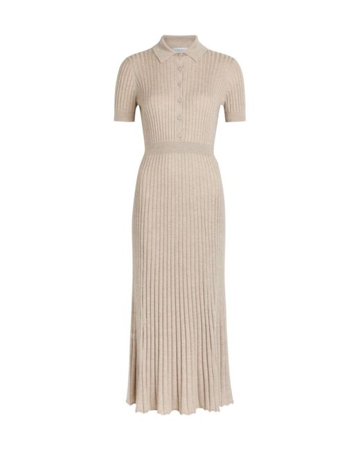 Gabriela Hearst Natural Cashmere-Blend Midi Dress