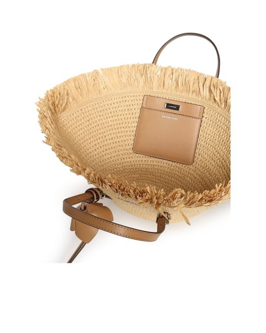 MICHAEL Michael Kors Natural Isa Small Hand-Crocheted Tote Bag