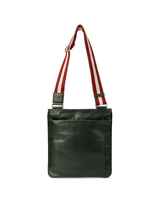 Bally Green Logo Shoulder Bag for men