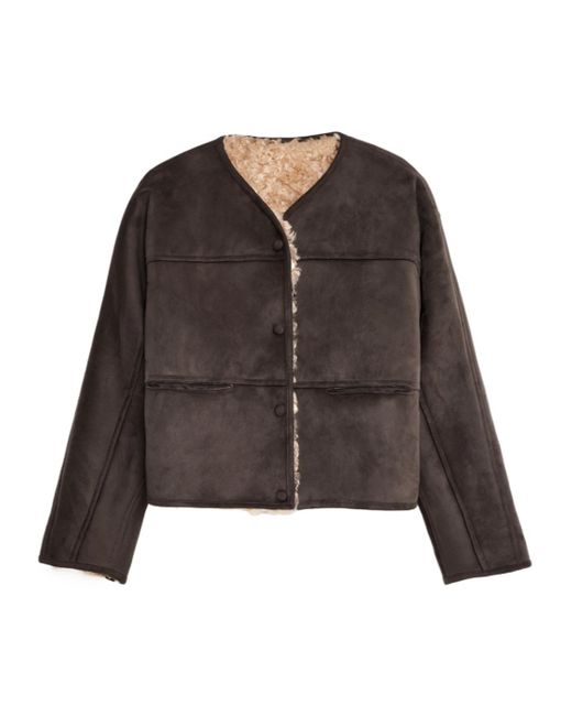 Stand Studio Natural Charmaine Reversible Faux-Shearling Jacket
