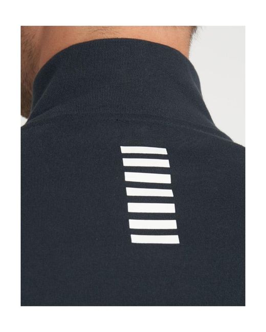 EA7 Blue Chest-Logo Lightweight Jacket for men