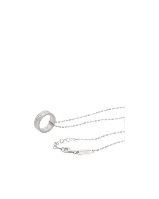 Maison Margiela Metallic Number Reference Necklace for men