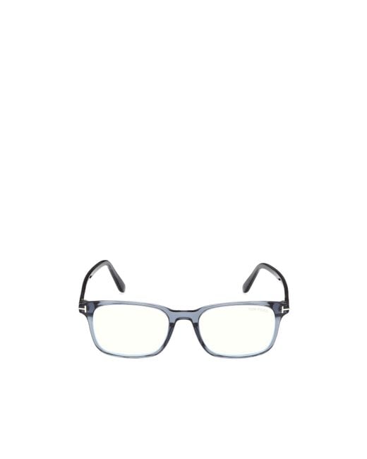 Tom Ford Metallic Eyewear Square Frame Glasses for men