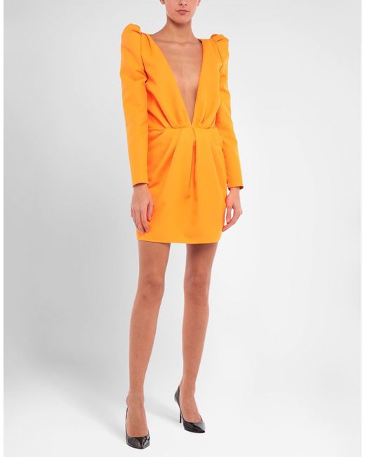 Saint Laurent Orange Long Sleeves Dress