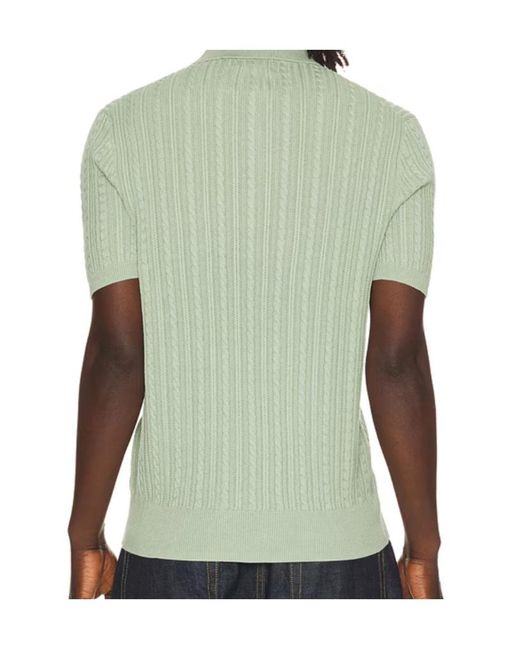 Polo Ralph Lauren Green Cable-Knit Embroidered Polo Sweater for men