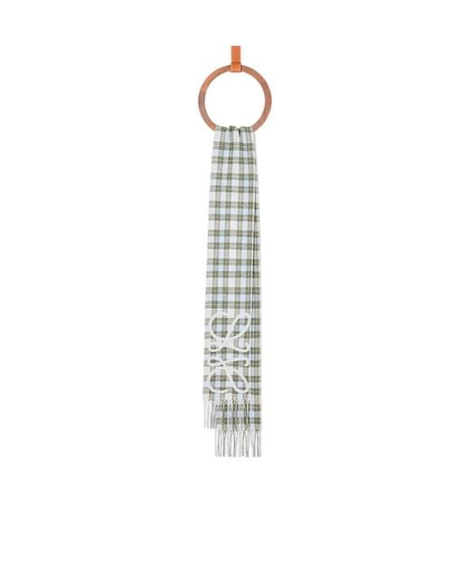 Loewe White Anagram Scarf
