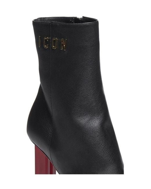 DSquared² Black Icon Ankle Boots