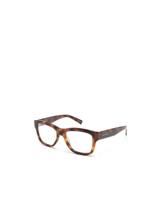 Saint Laurent White Eyewear Square Frame Glasses for men