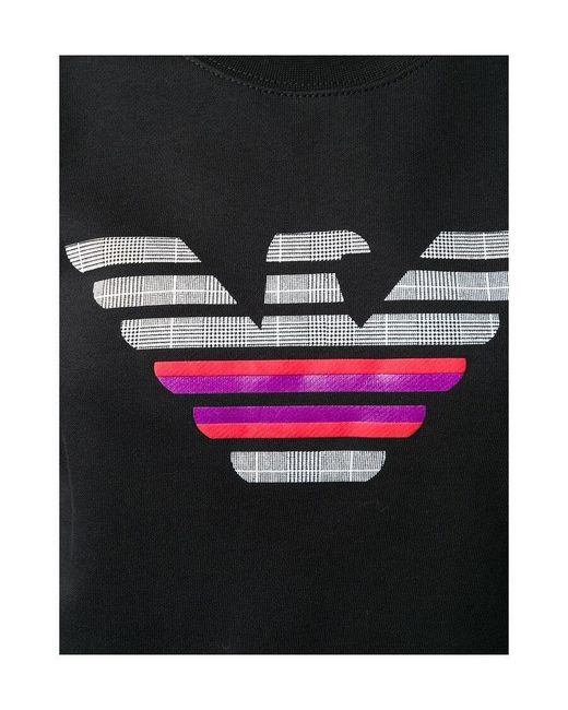 Emporio Armani Black Logo Printed Sweater
